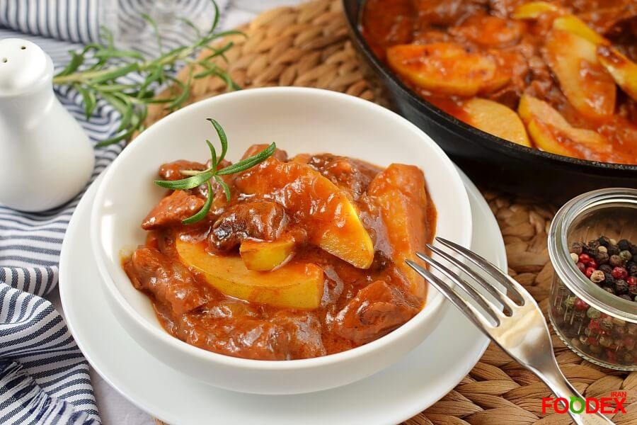 طرز تهیه خورشت به با لپه (خورشت به با گوشت گوسفندی و مرغ)