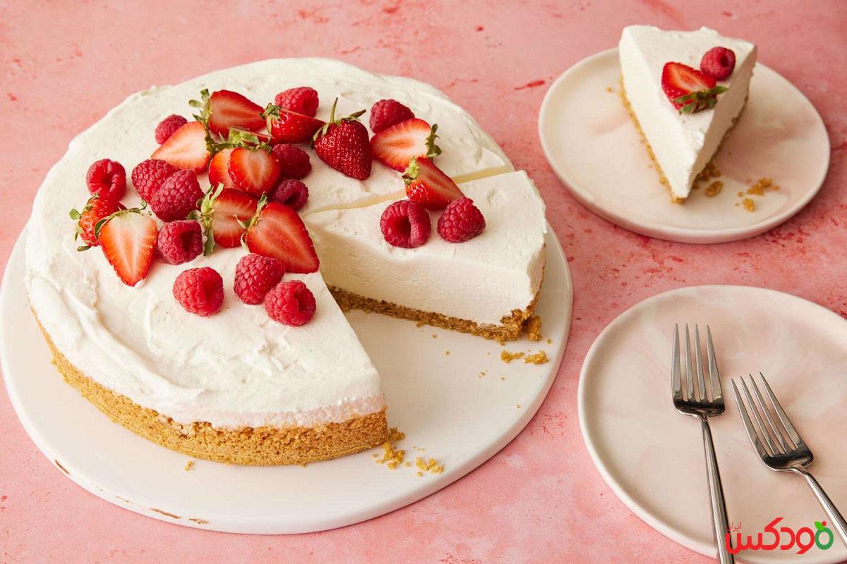طرز تهیه چیز کیک یخچالی در خانه