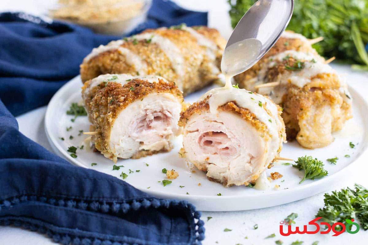 طرز تهیه کوردن بلو مرغ خانگی