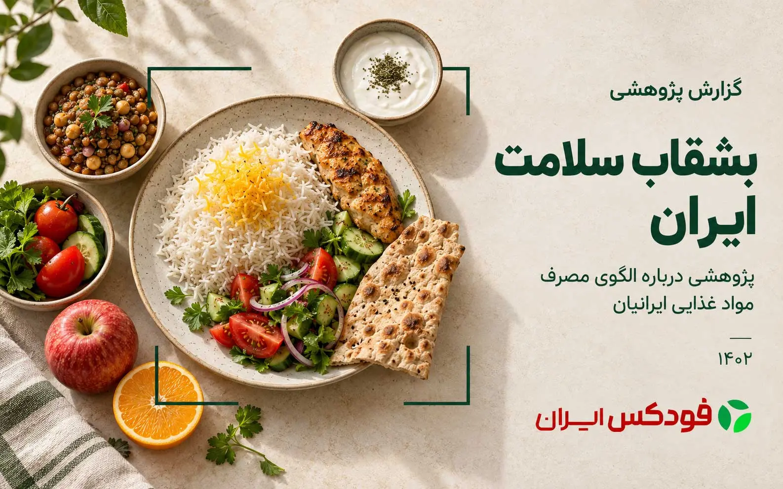 گزارش های تخصصی صنایع غذایی و کشاورزی سرانه مصرف مواد غذایی، بشقاب سلامت ایران