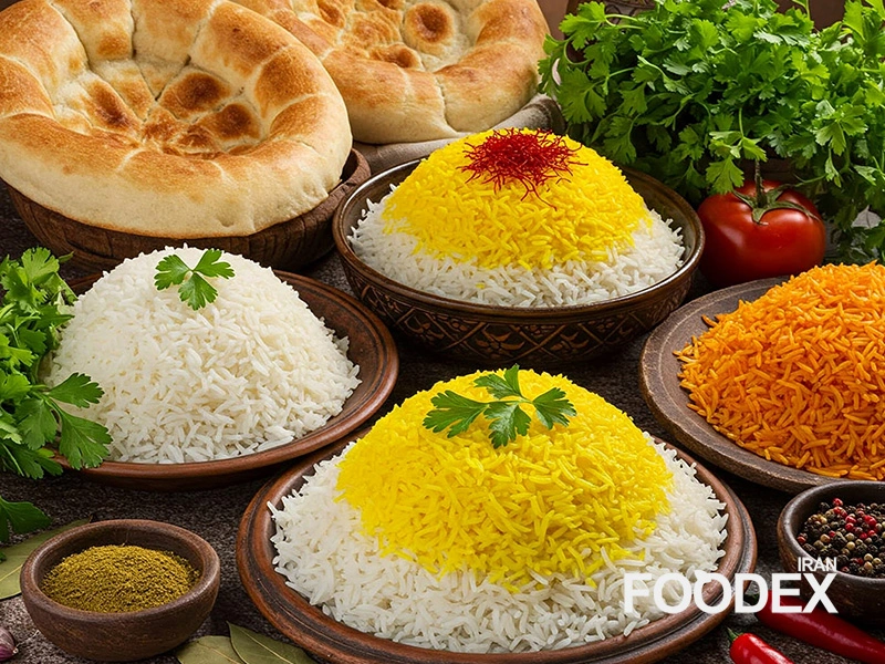 برنج، نان و سبزی | فودکس ایران