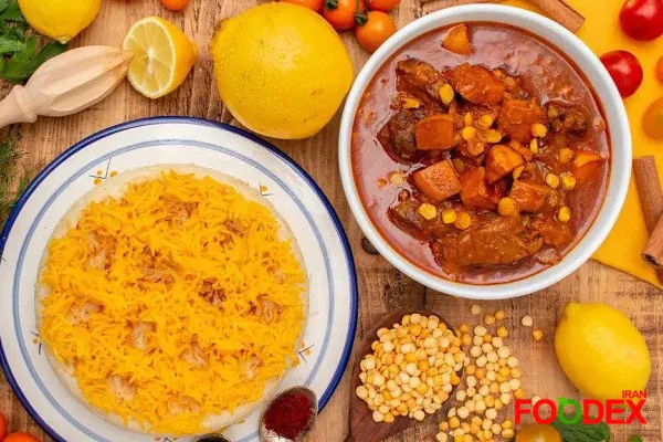 مواد لازم برای طرز تهیه خورشت به با لپه