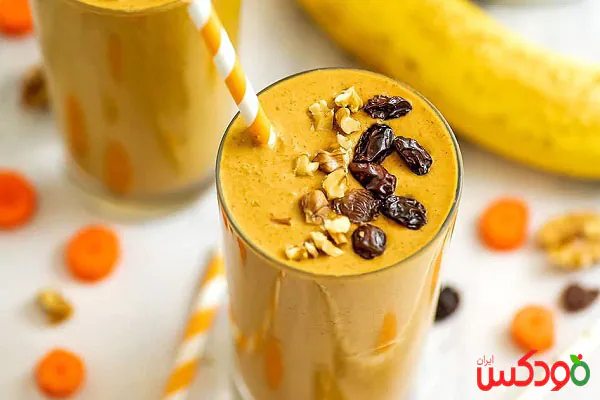 میلک شیک موز و هویج