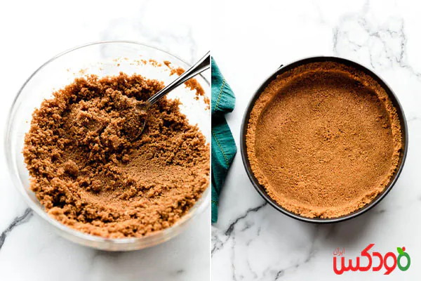 تهیه لایه بیسکوییتی چیزکیک